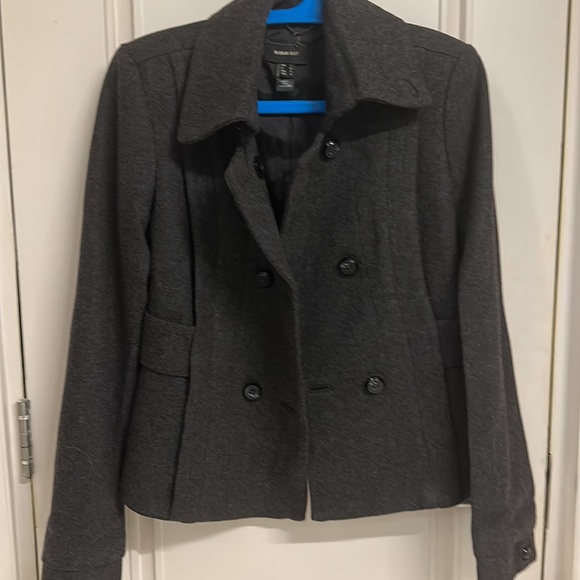 NWOT Mango Short Wool Coat in a Dark Grey in Size UK M!Super warm & classy - Picture 10 of 17